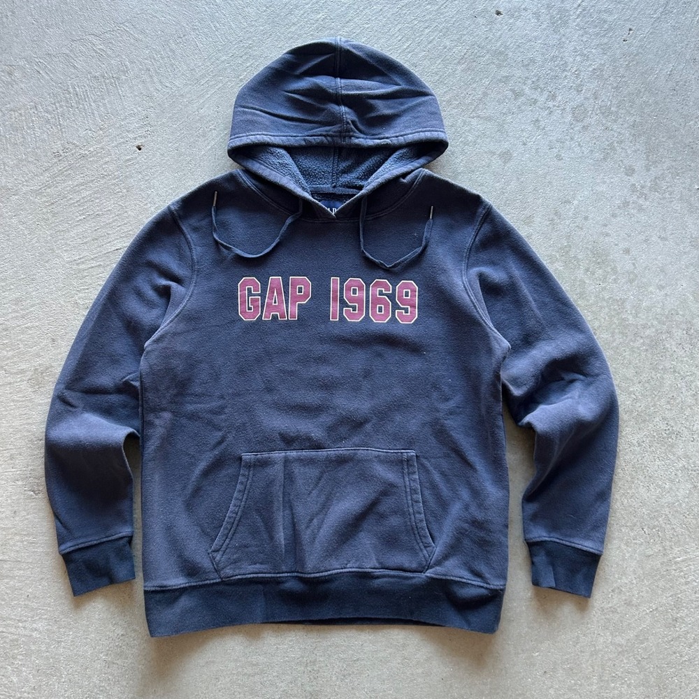 Gap 1969 Sweatshirt Size Medium‎ Navy Blue Hoodie Logo